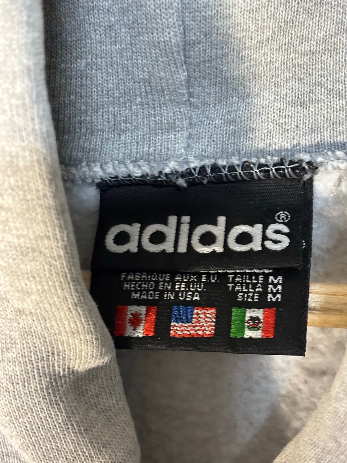 90s adidas 올드 아디다스 빈티지 트레포일 로고 후드티 상품이미지6