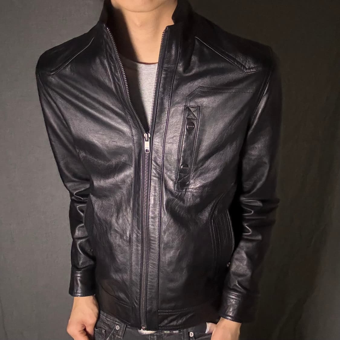 lamb skin leather jacket 상품이미지4