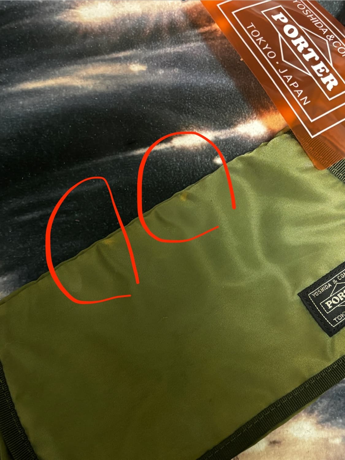 요시다포터 X 캡틴선샤인 트래블러 퍼니백 -올리브 [택/더스트백 포함] 상품이미지7