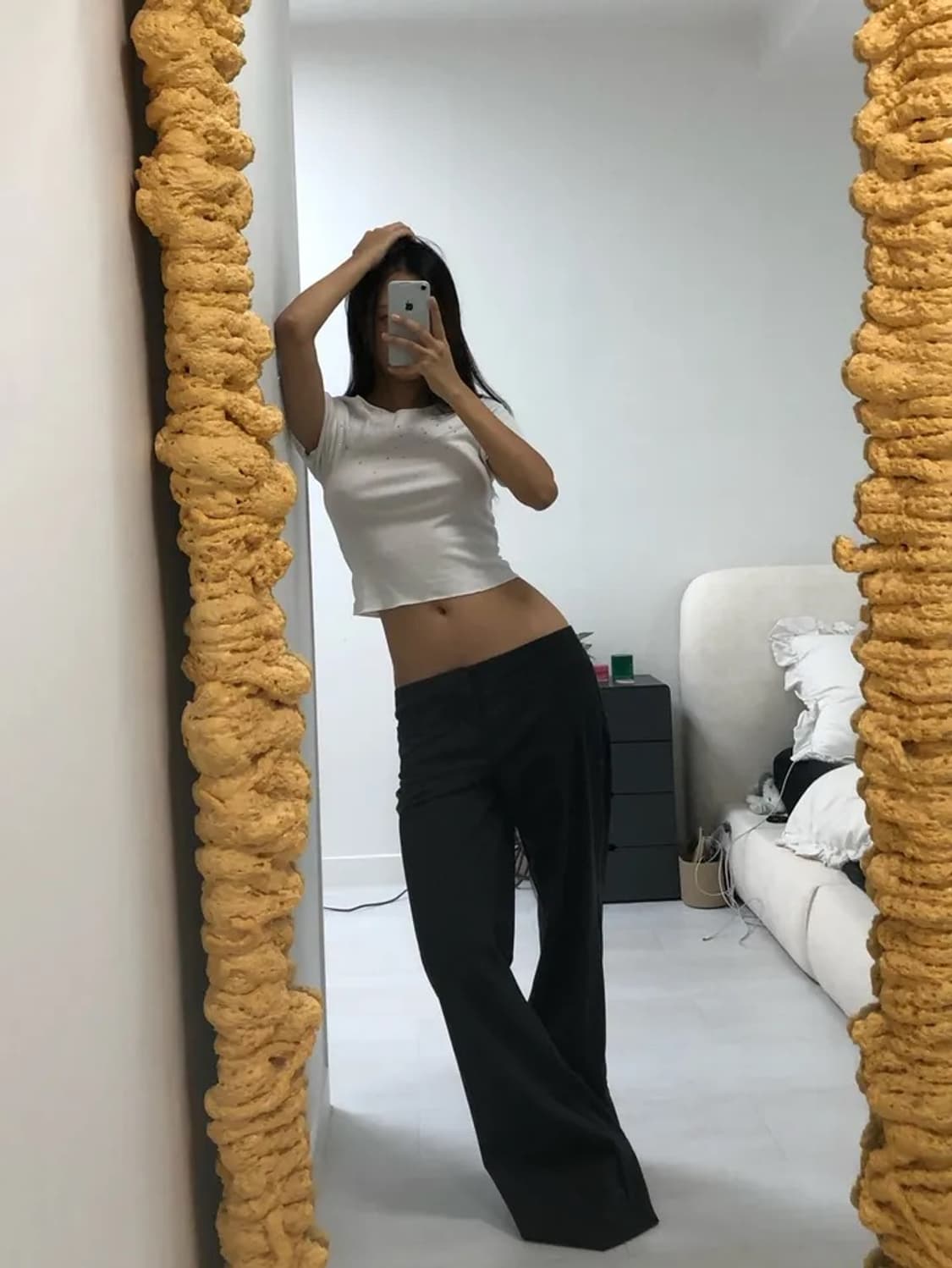 로우라이즈 스트라이프 슬랙스 상품이미지4