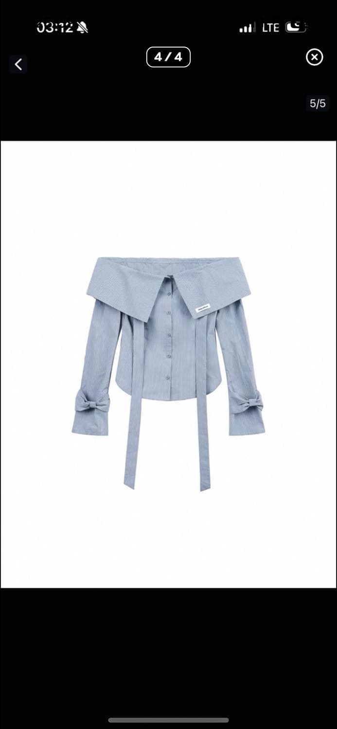 JIKOO 오프숄더 셔츠 상품이미지1