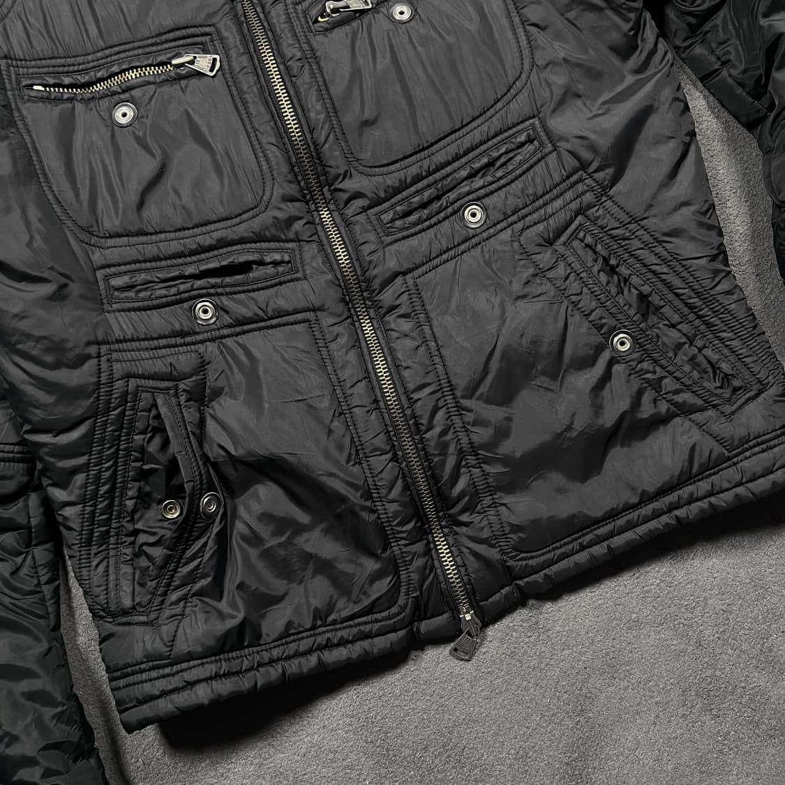 DIESEL 디젤 멀티지퍼 나일론 바이커 투웨이 자켓 상품이미지4