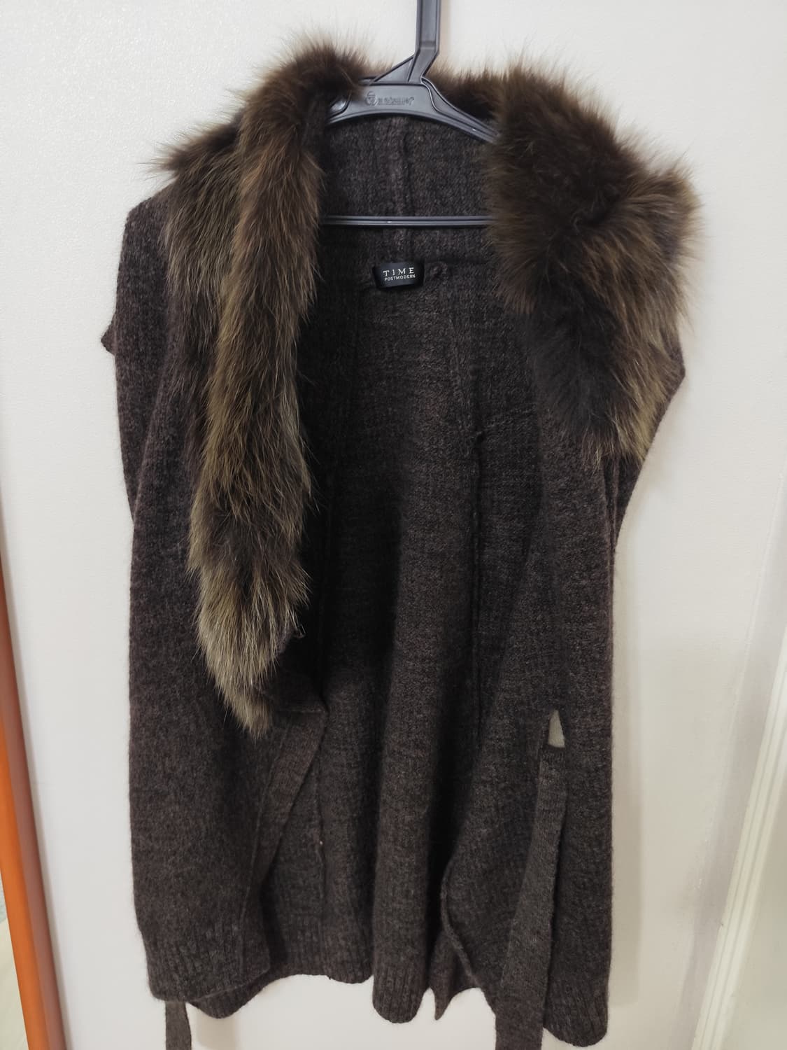 TIME 폭스퍼 조끼 (90, F, 브라운, 천연모피) 상품이미지1