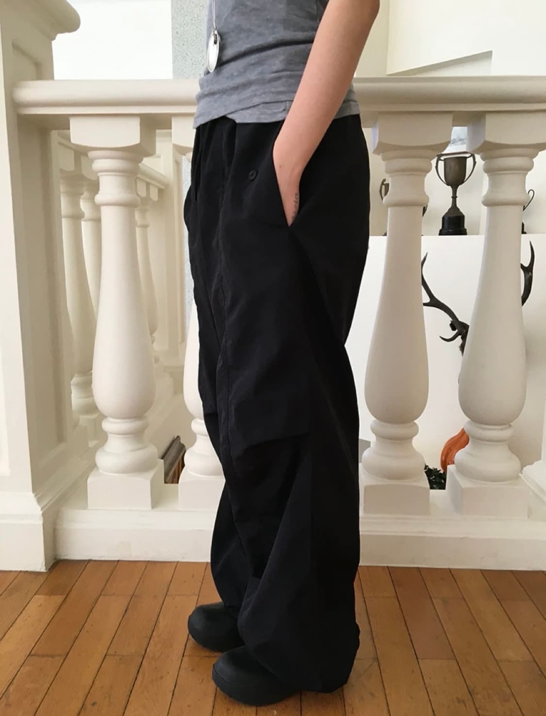 미닝아웃 meaningout 웨더 파라슈트 팬츠 상품이미지4