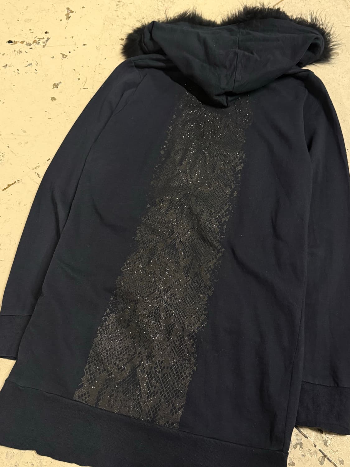 Fuga python fur trimming hood zip-up 상품이미지3