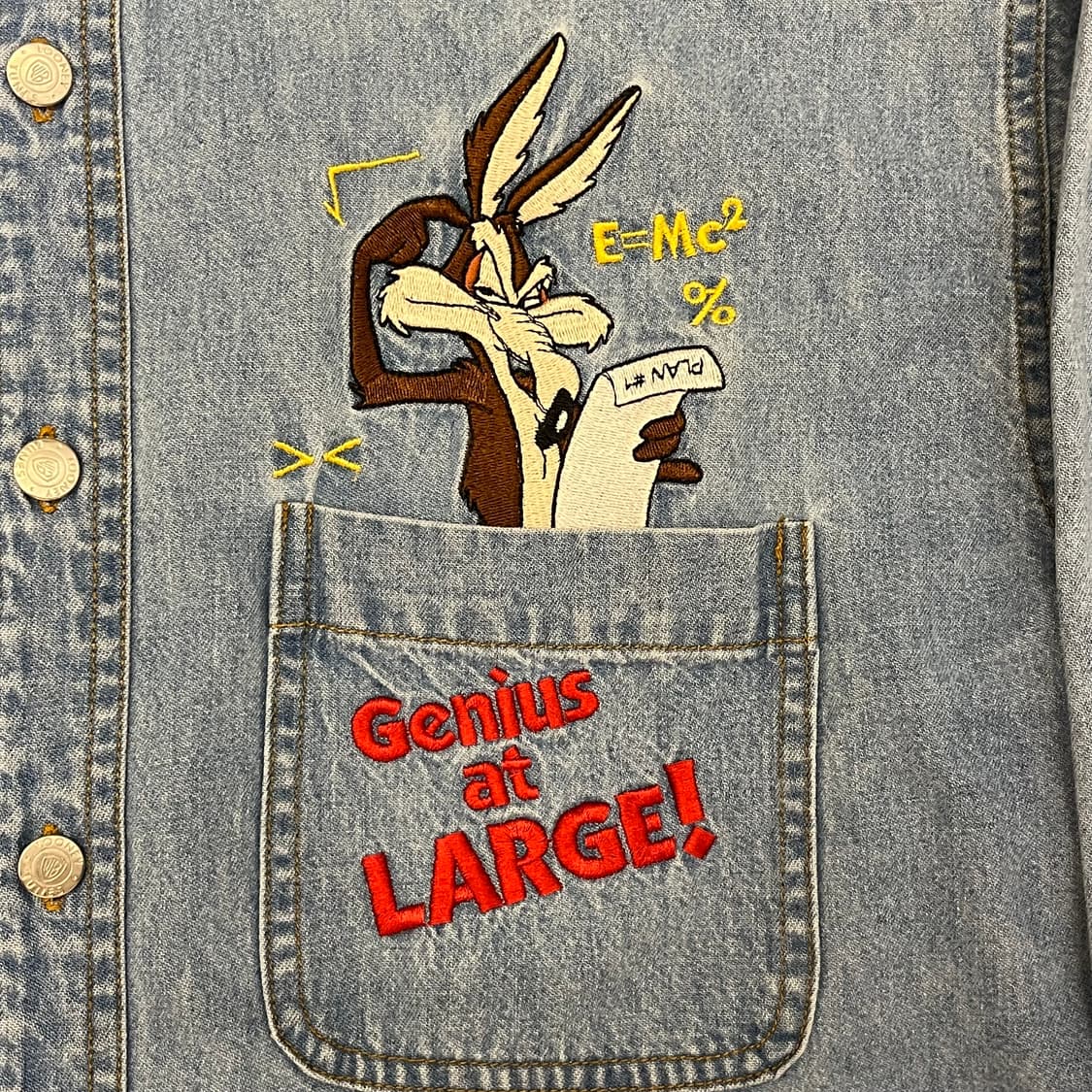 미국 빈티지 루니툰 워너브라더스  데님 셔츠 상품이미지9