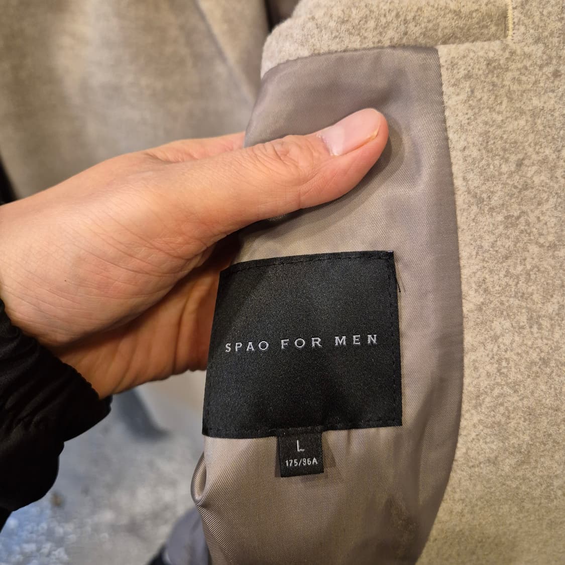 L(착샷잇음) 베이지 싱글롱코트  상품이미지4