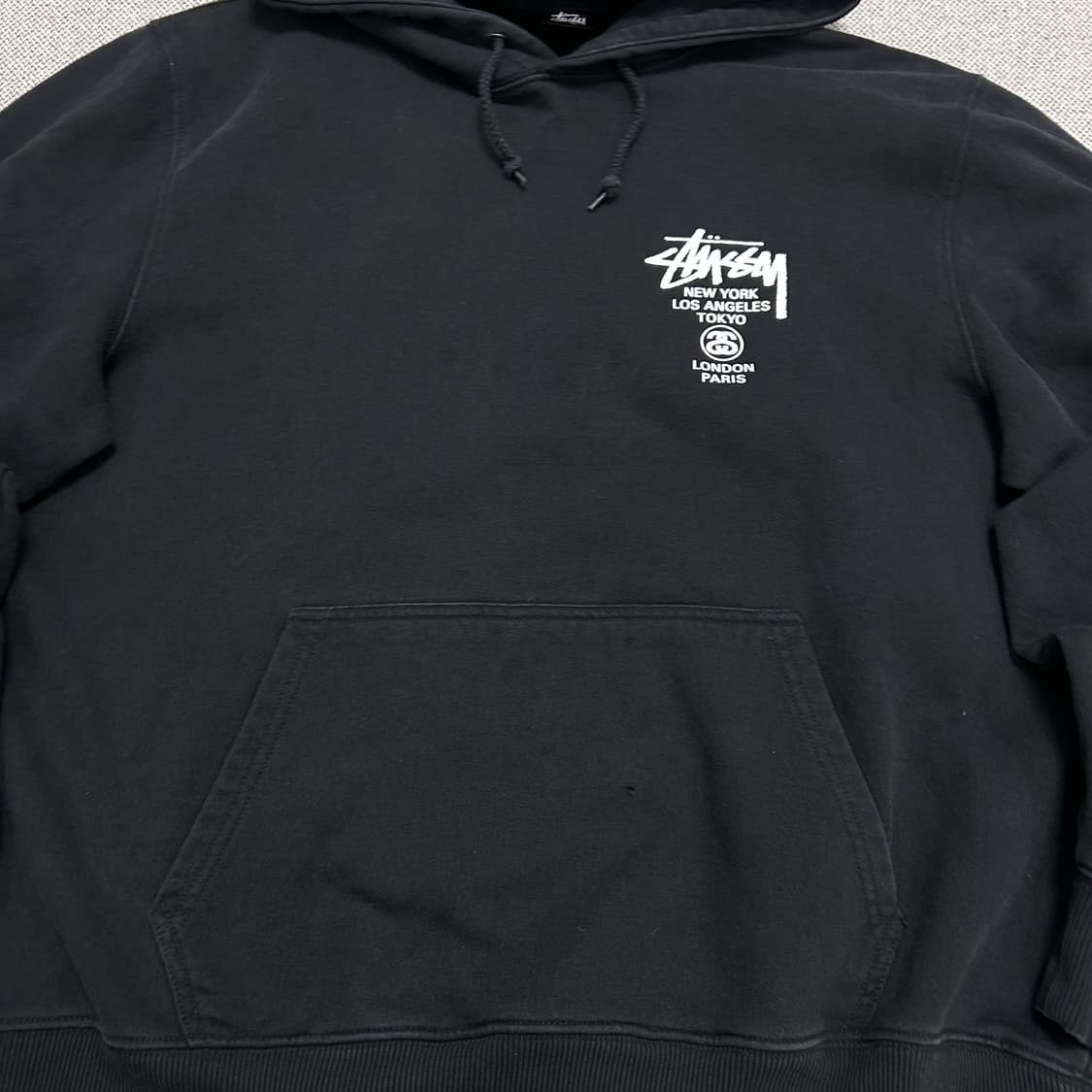 스투시 월드투어 블랙 후드(L) 상품이미지4