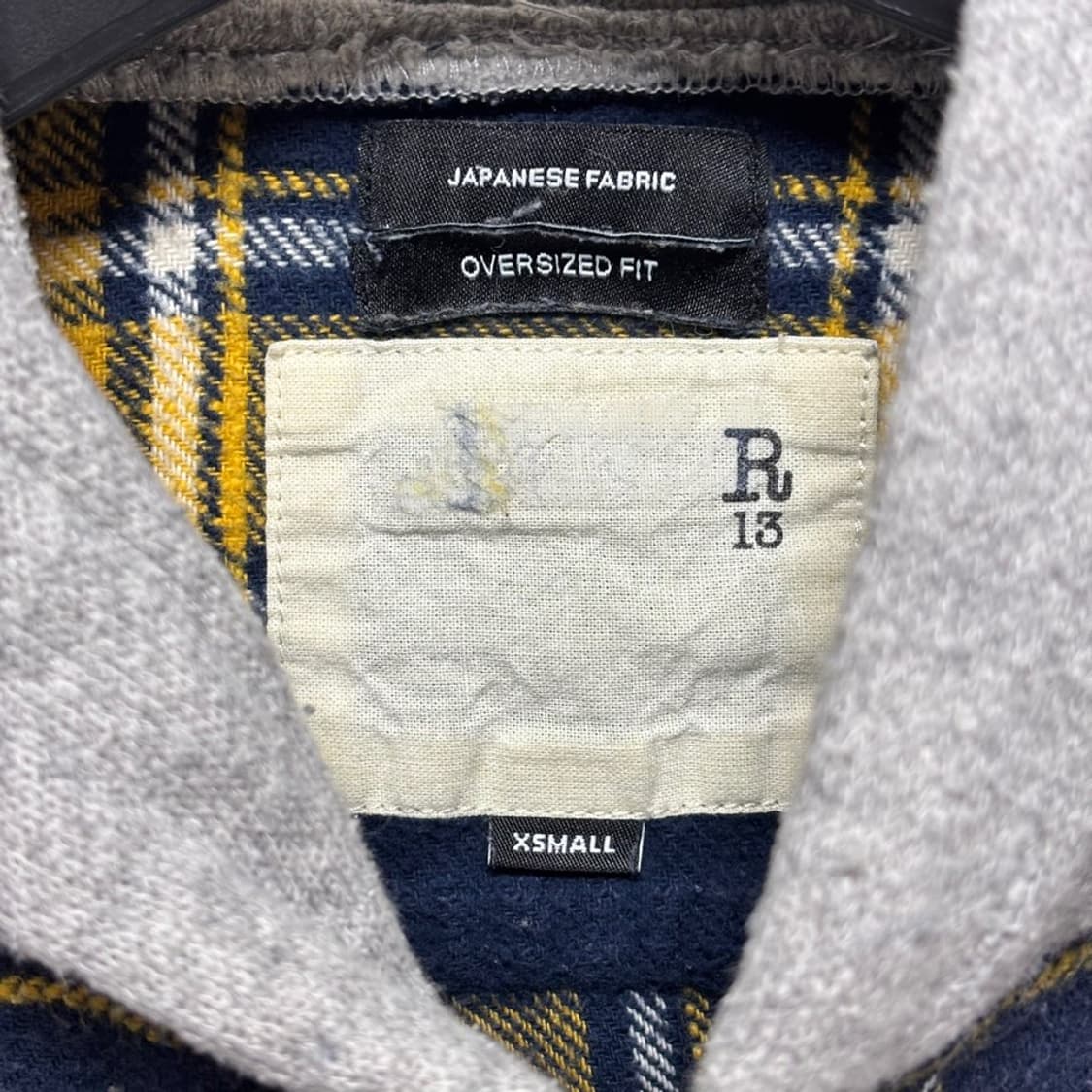 XS) R13 알써티 후드 플란넬 셔츠 상품이미지2