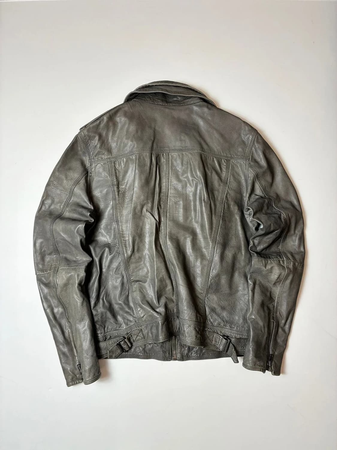 슈퍼드라이 00's 소가죽 유틸리티 하이넥 소가죽 자켓 PN8672 상품이미지6