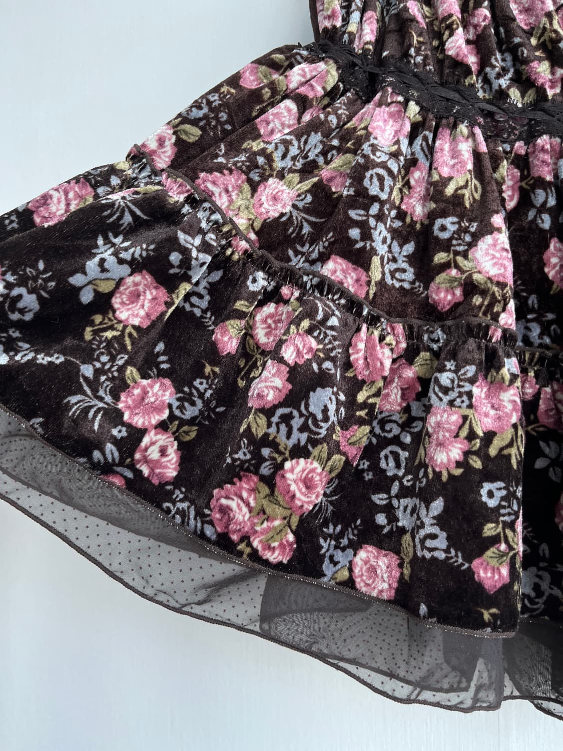 CHARMBERRYTIC 벨벳 스커트 상품이미지2