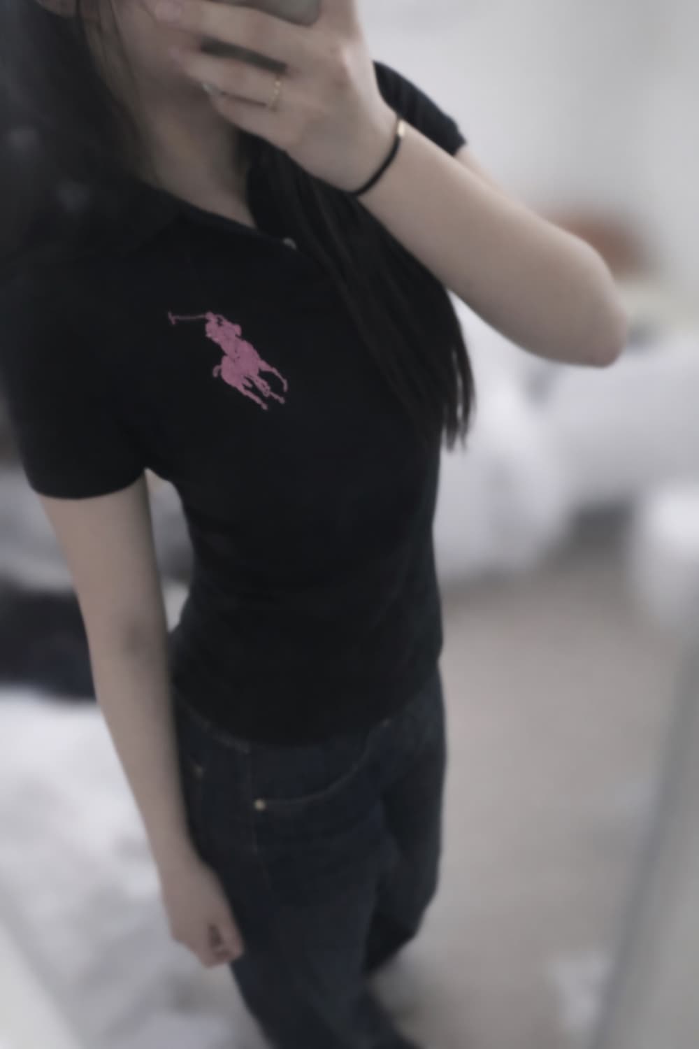 폴로 블랙&핑크 반팔 희귀 상품이미지1