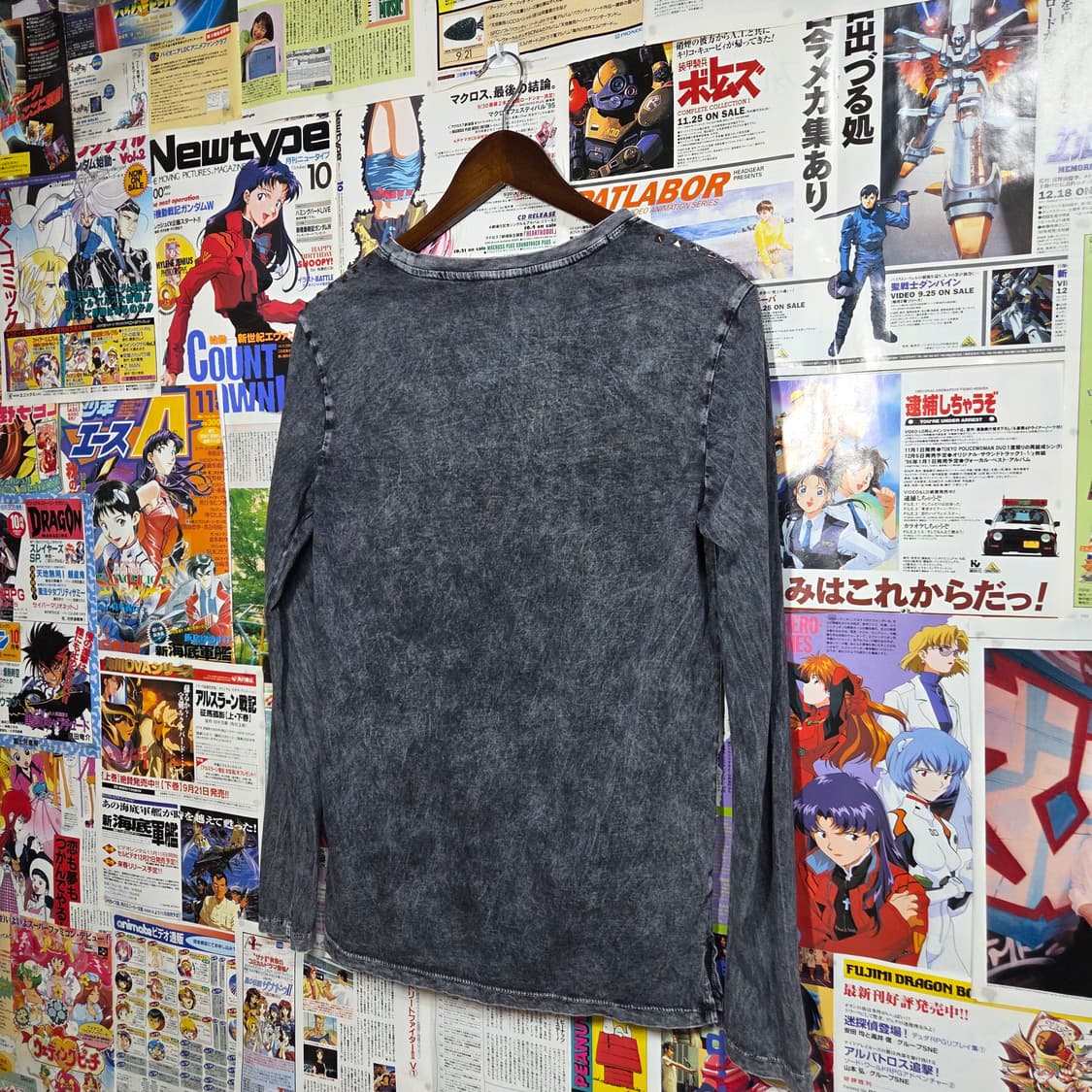 버커루 스터드 빈티지 프린팅 펑크 롱슬리브 상품이미지4