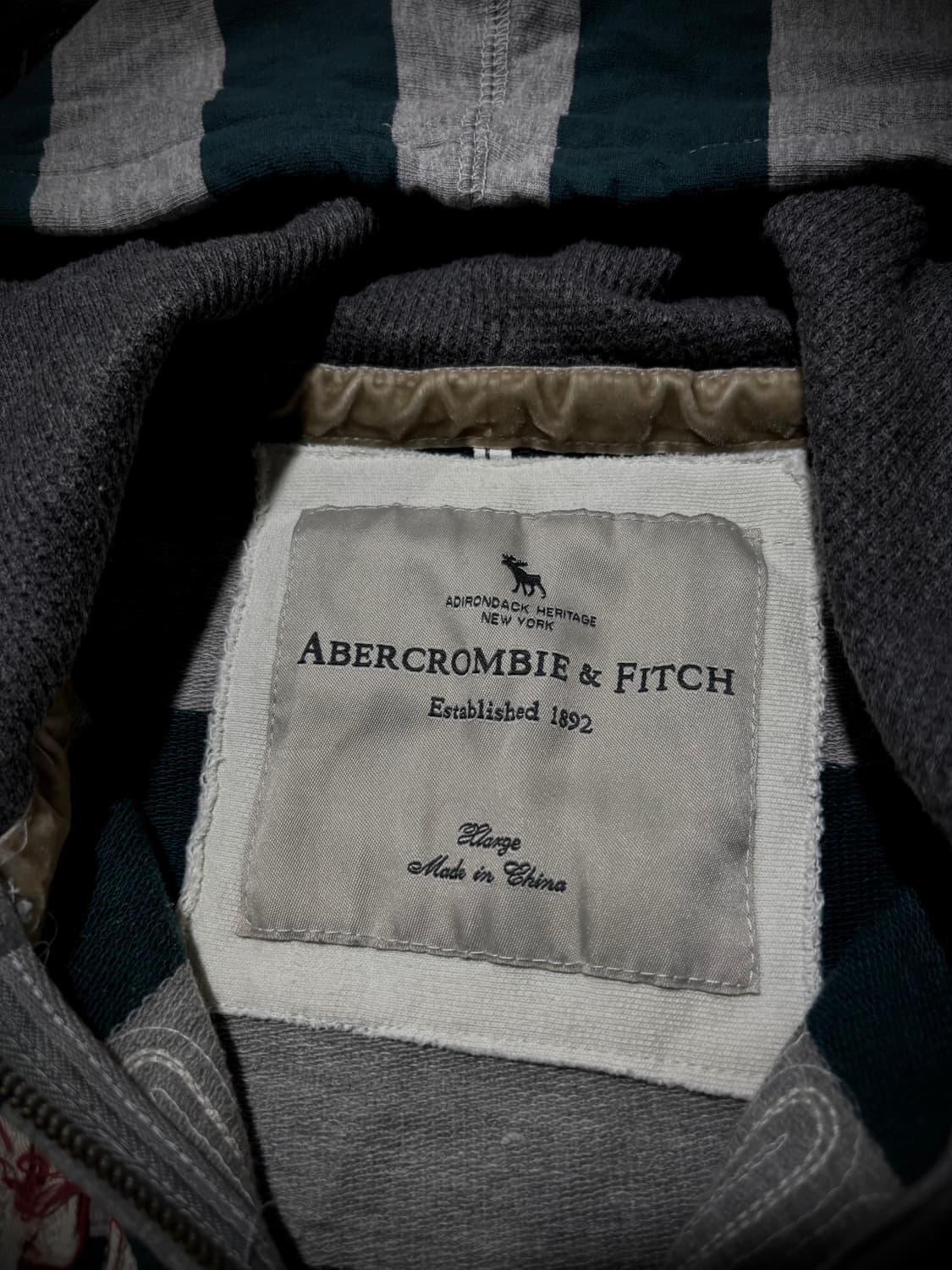 Abercrombie & Fitch 스트라이프 슬림핏 후드집업 상품이미지10