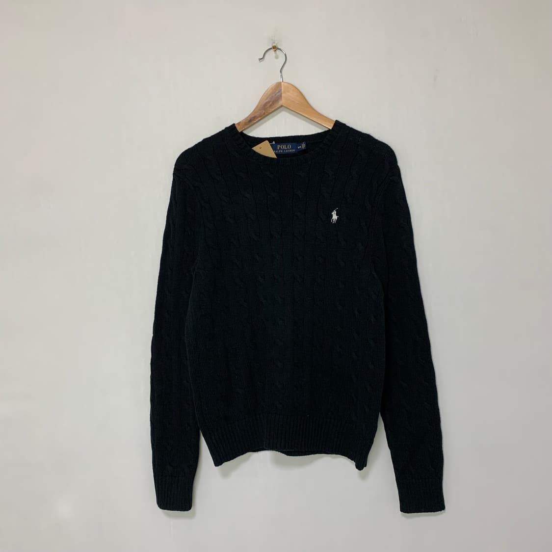 폴로 랄프로렌 빈티지 블랙 꽈배기 니트 M 케이블 니트 스웨터 여성 상품이미지1