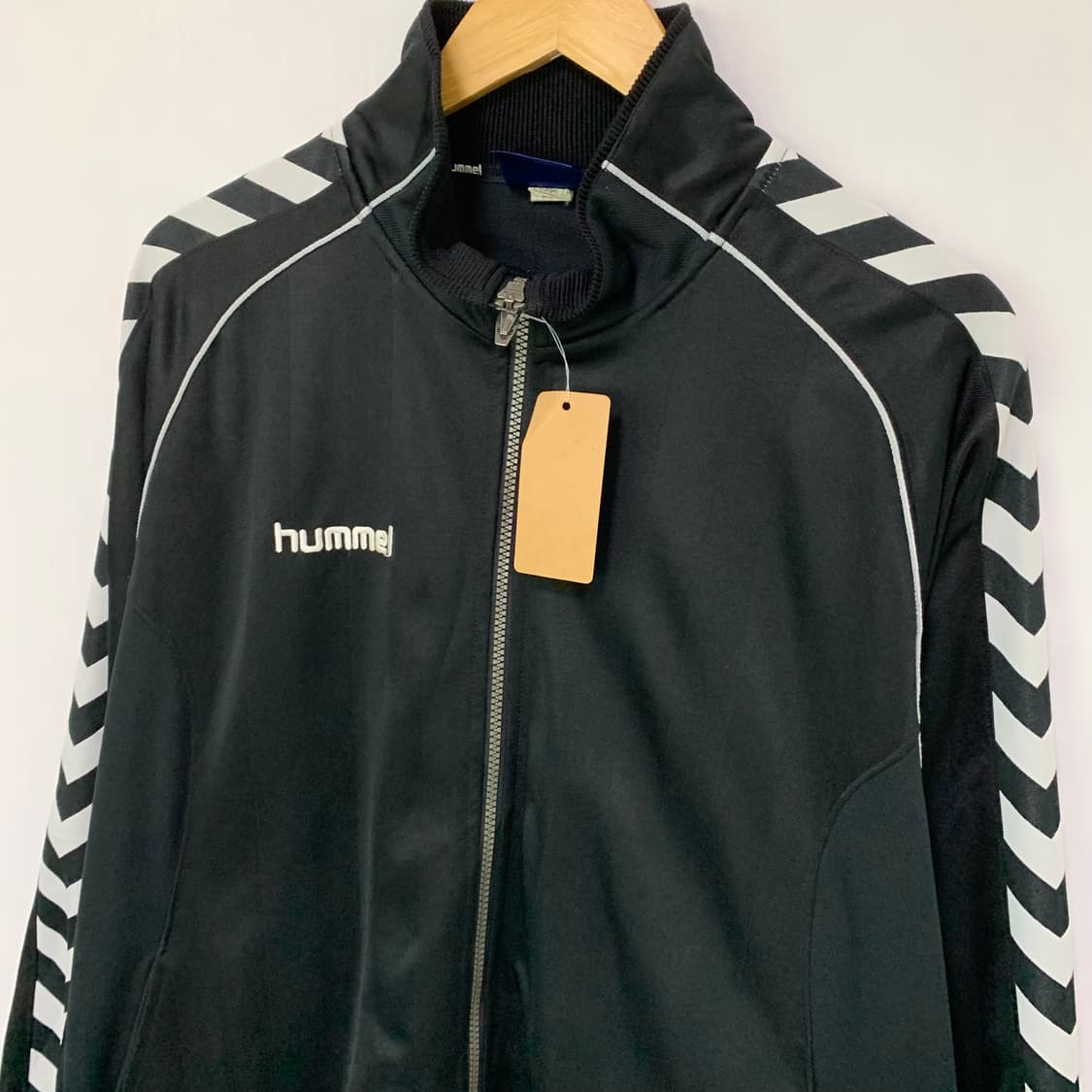 hummel 험멜 빈티지 트랙 자켓 져지 블랙 무채색 00s 고프코어 상품이미지3