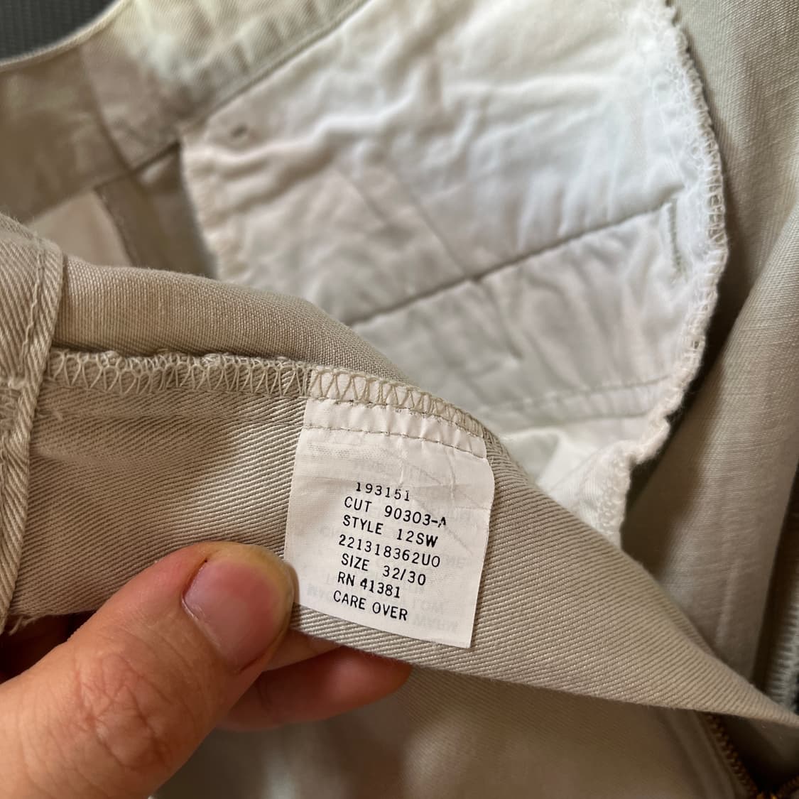 90s 폴로 USA 생산 투턱 치노 팬츠 상품이미지7