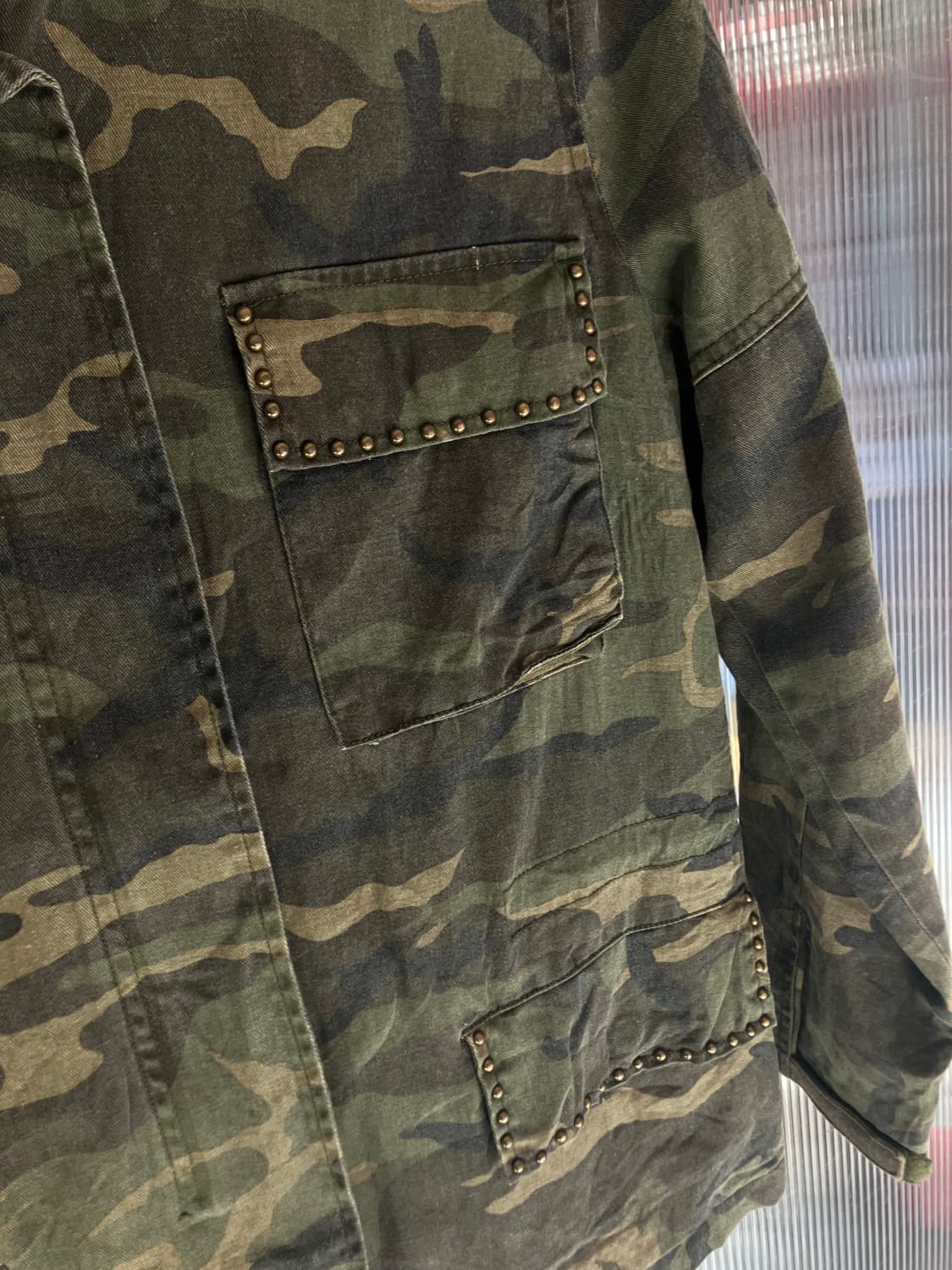 밀리터리 스터드 오버핏 자켓 상품이미지3