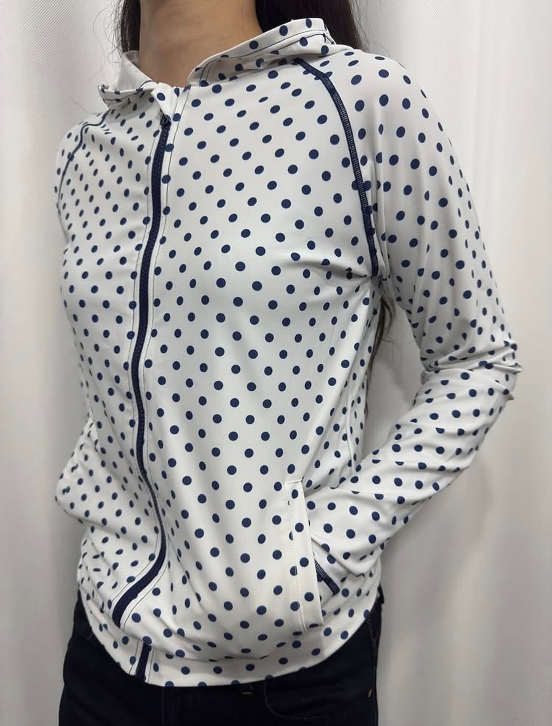 도트 후드집업/ Dot hood zipup 상품이미지3