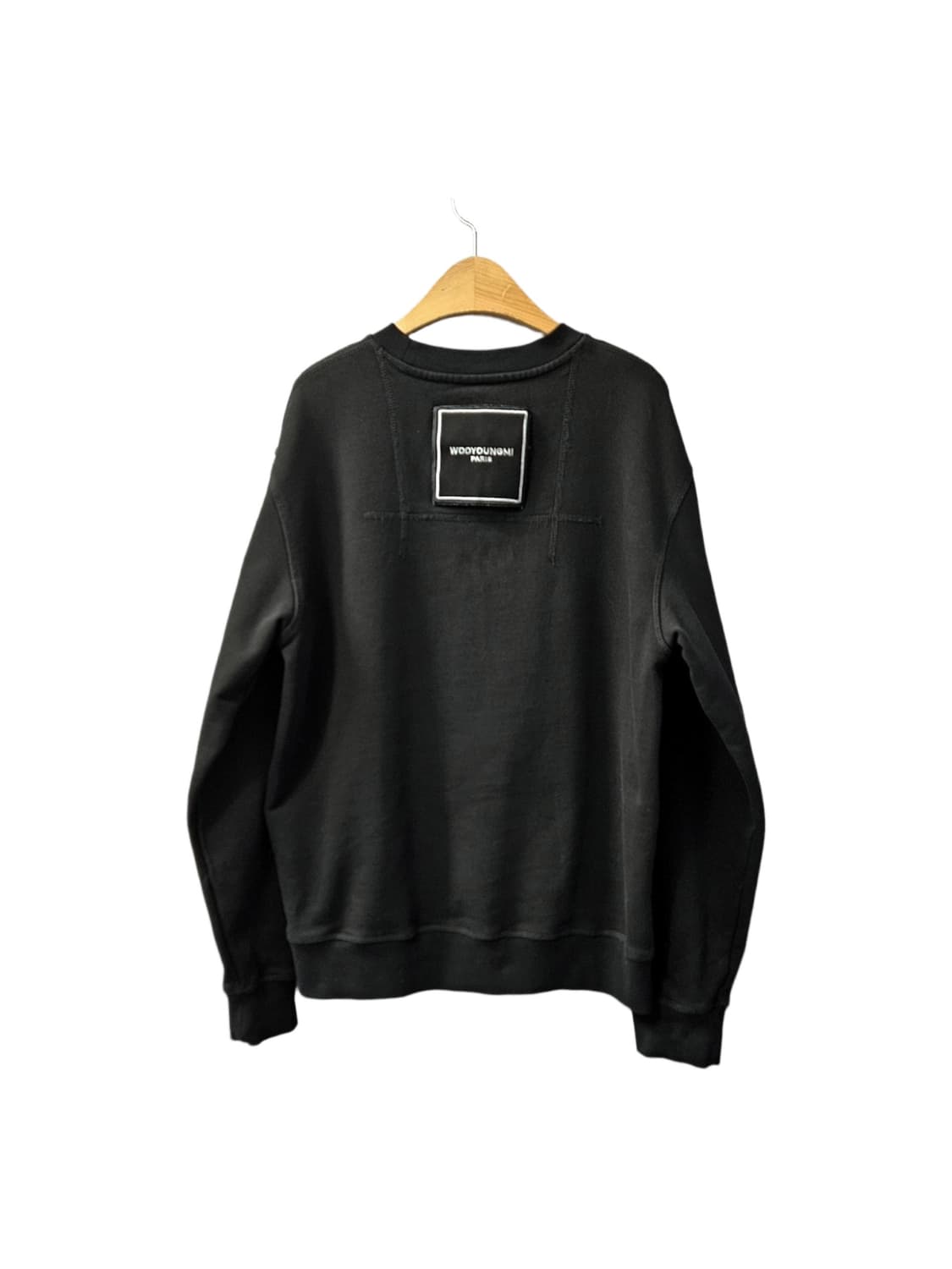 우영미 스퀘어라벨 블랙 스웻셔츠 맨투맨 상품이미지9