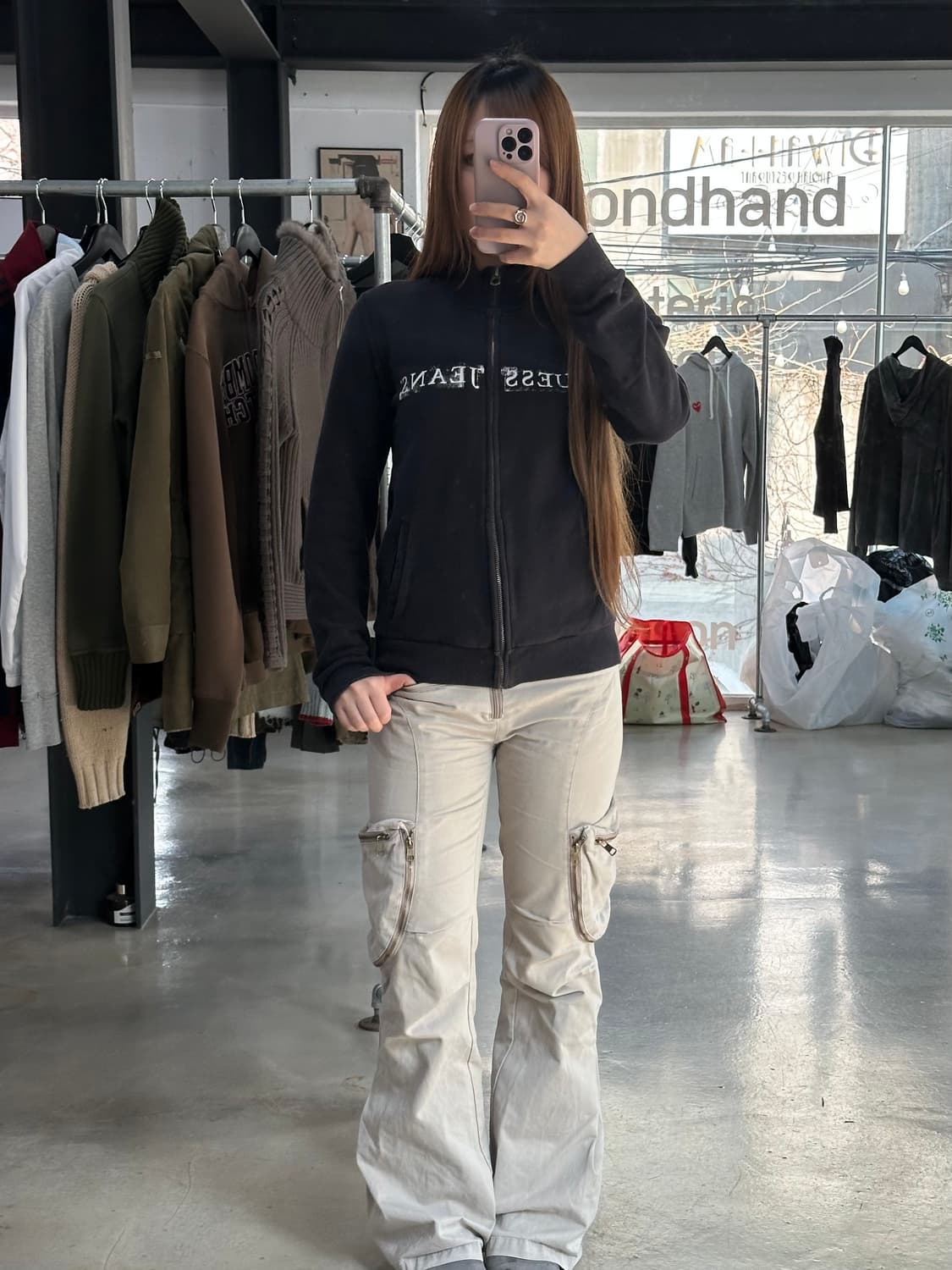 게스 진스 코튼 집업 상품이미지3