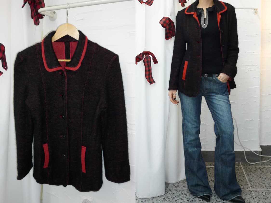 Redline black cardigan 상품이미지1