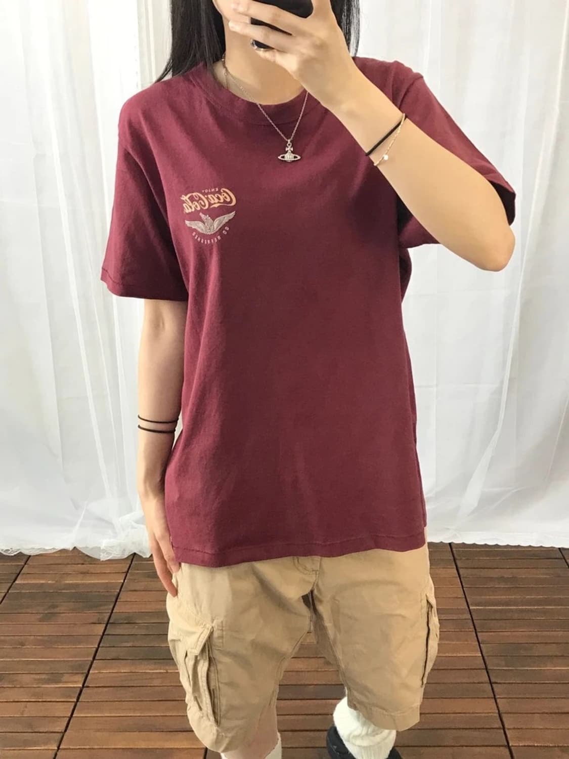GU Coca-Cola Burgundy Logo Tee 상품이미지2