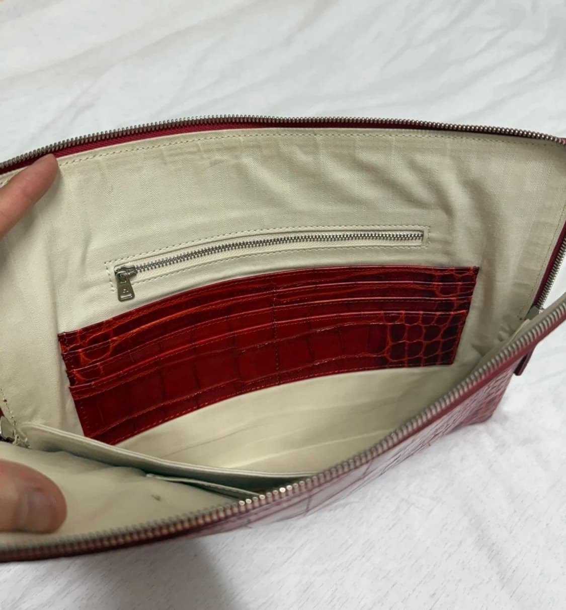 리얼 악어가죽 클러치 상품이미지2