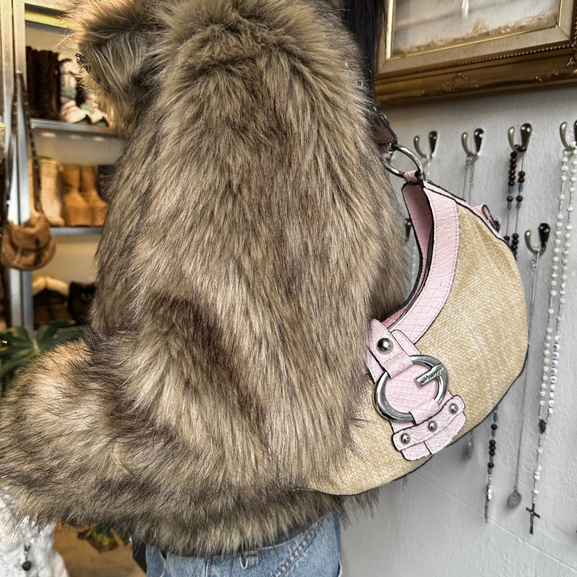 00s 빈티지 게스 새들 숄더백 상품이미지10