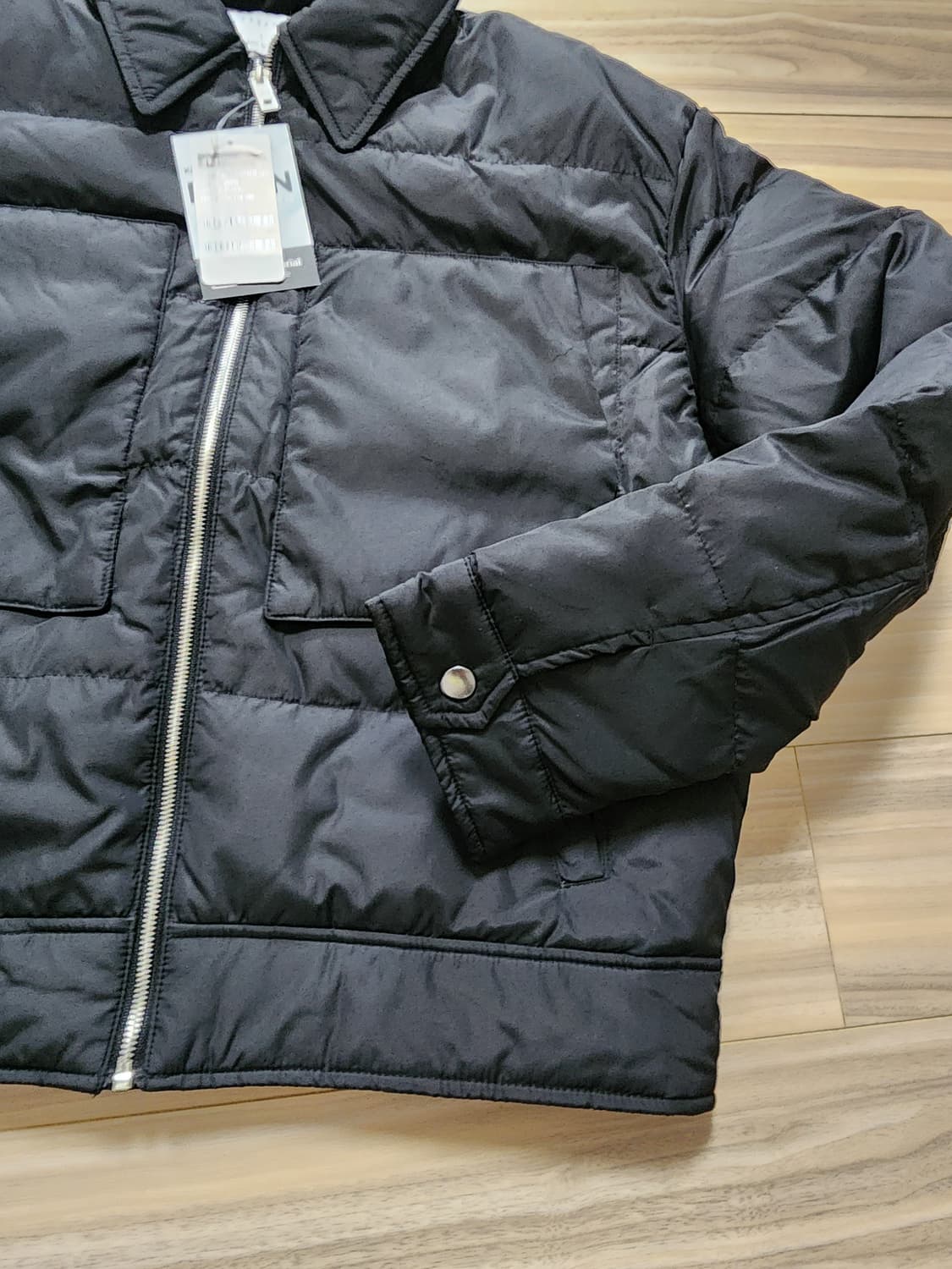 행텐다운점퍼자켓오리털경량패딩L블랙 상품이미지2