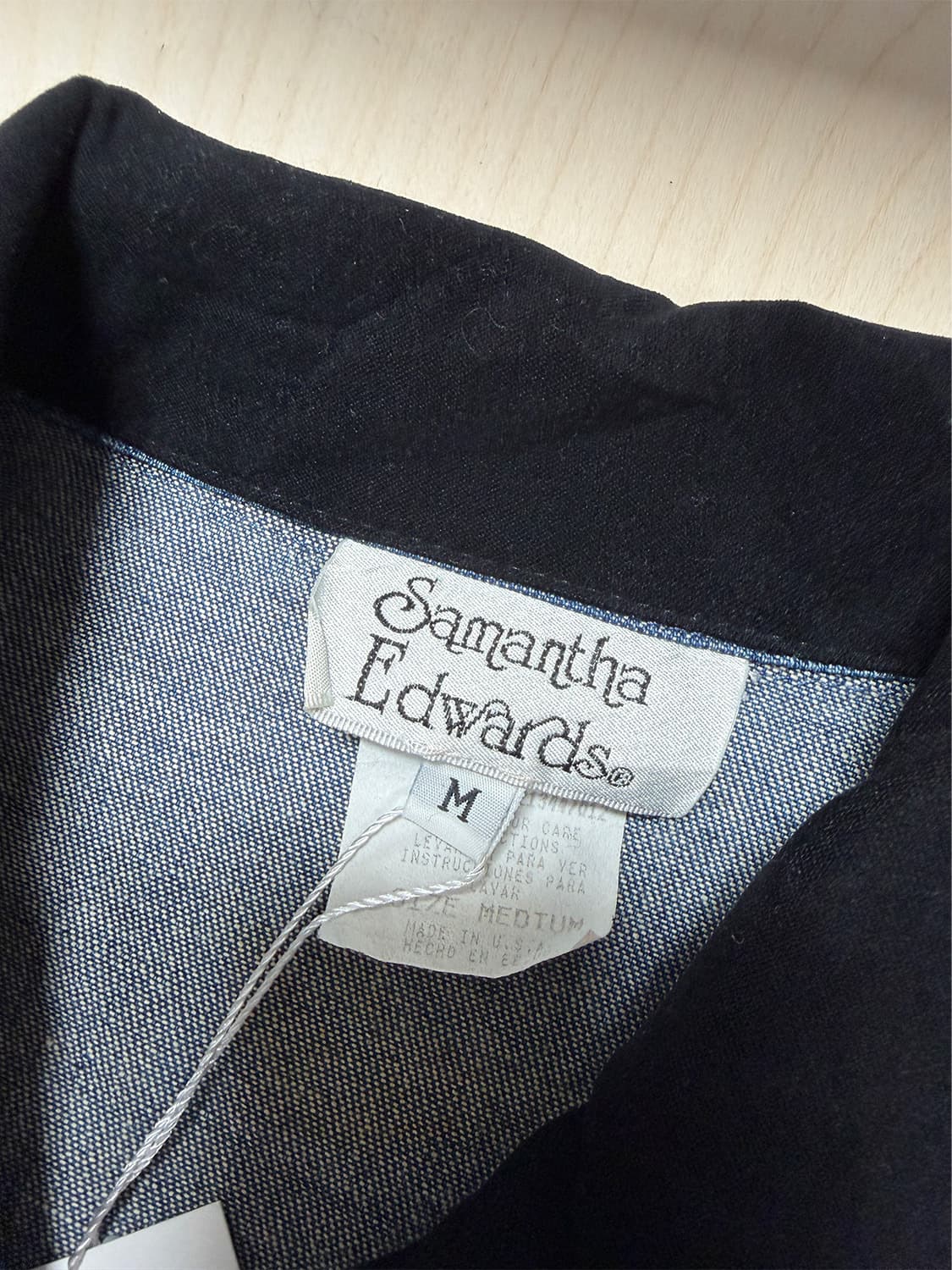 80s USA 빈티지 체크 데님 자켓  상품이미지8