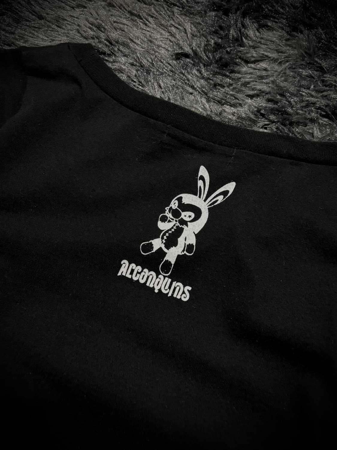 Algonquins 퍼플 버니 프린팅 펑크 반팔 티셔츠 상품이미지5