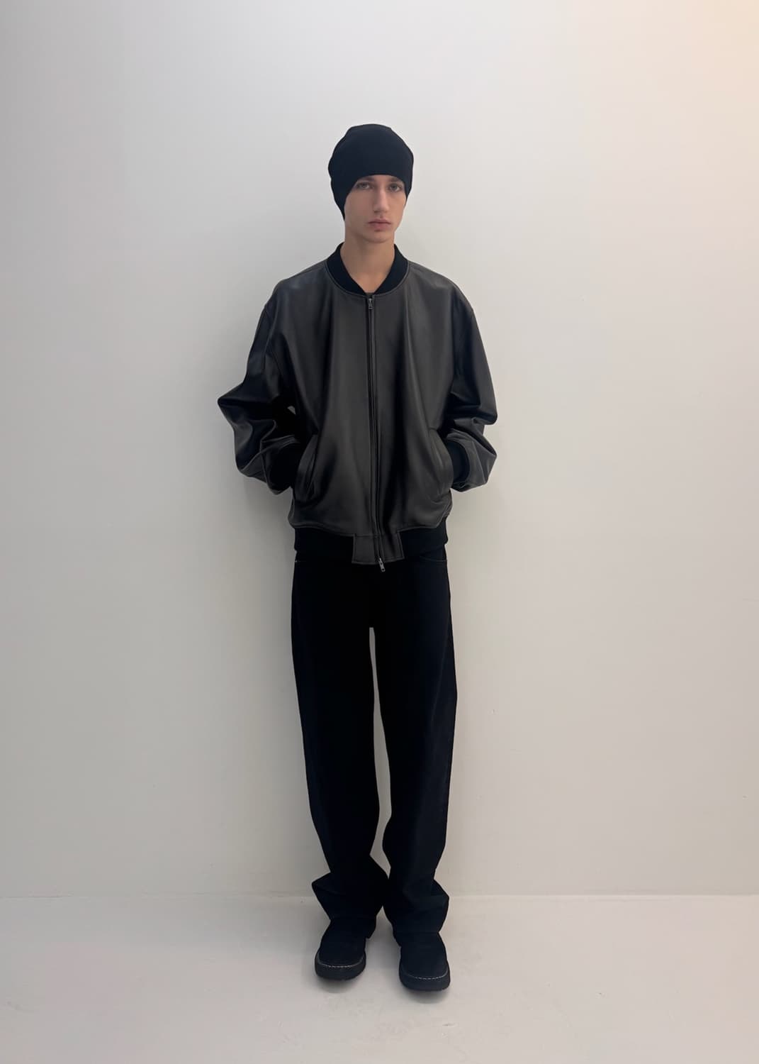 253 WAFFLE THERMAL BEANIE (BLACK) 상품이미지4