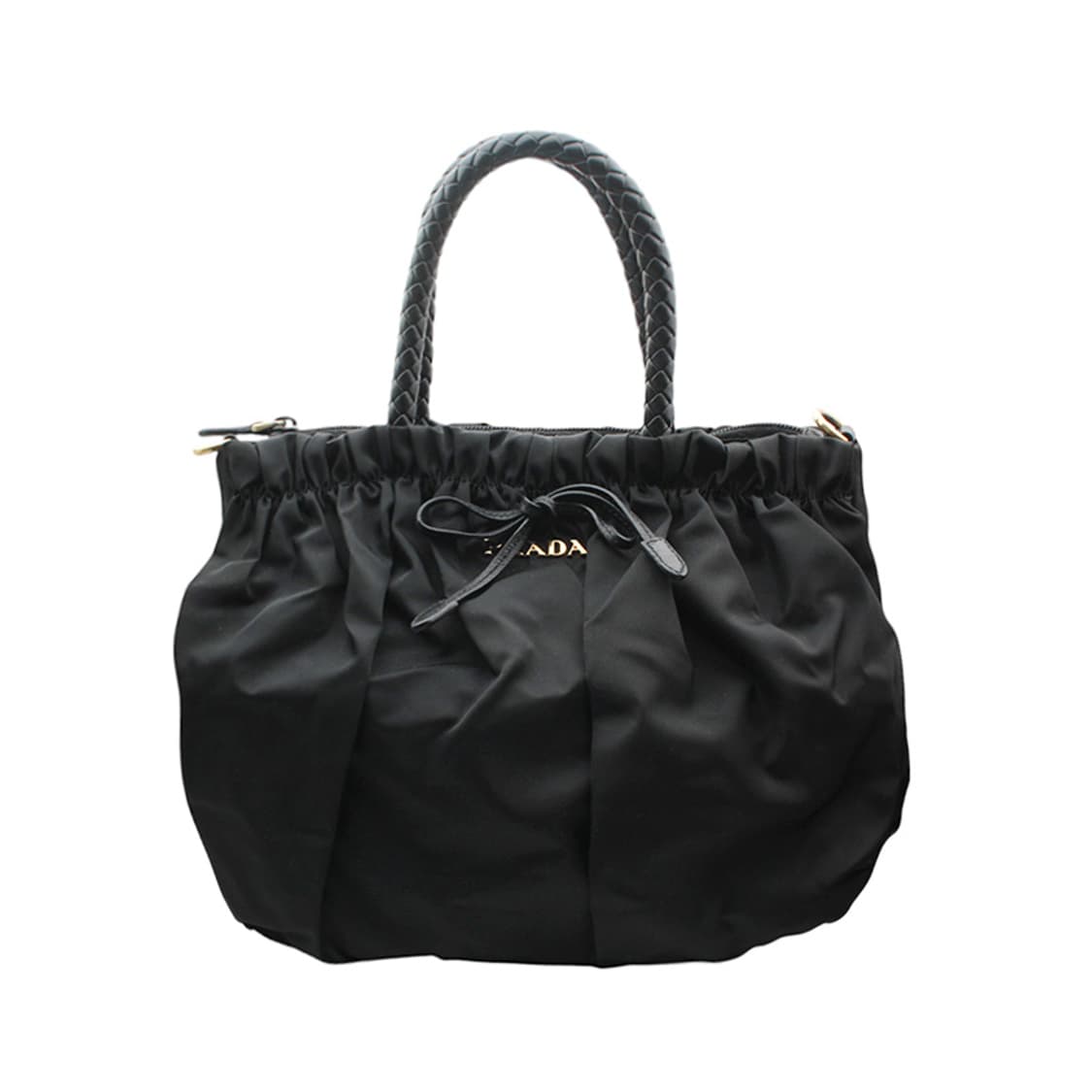 프라다 블랙 테수토 셔링 토트 겸 숄더백 상품이미지1