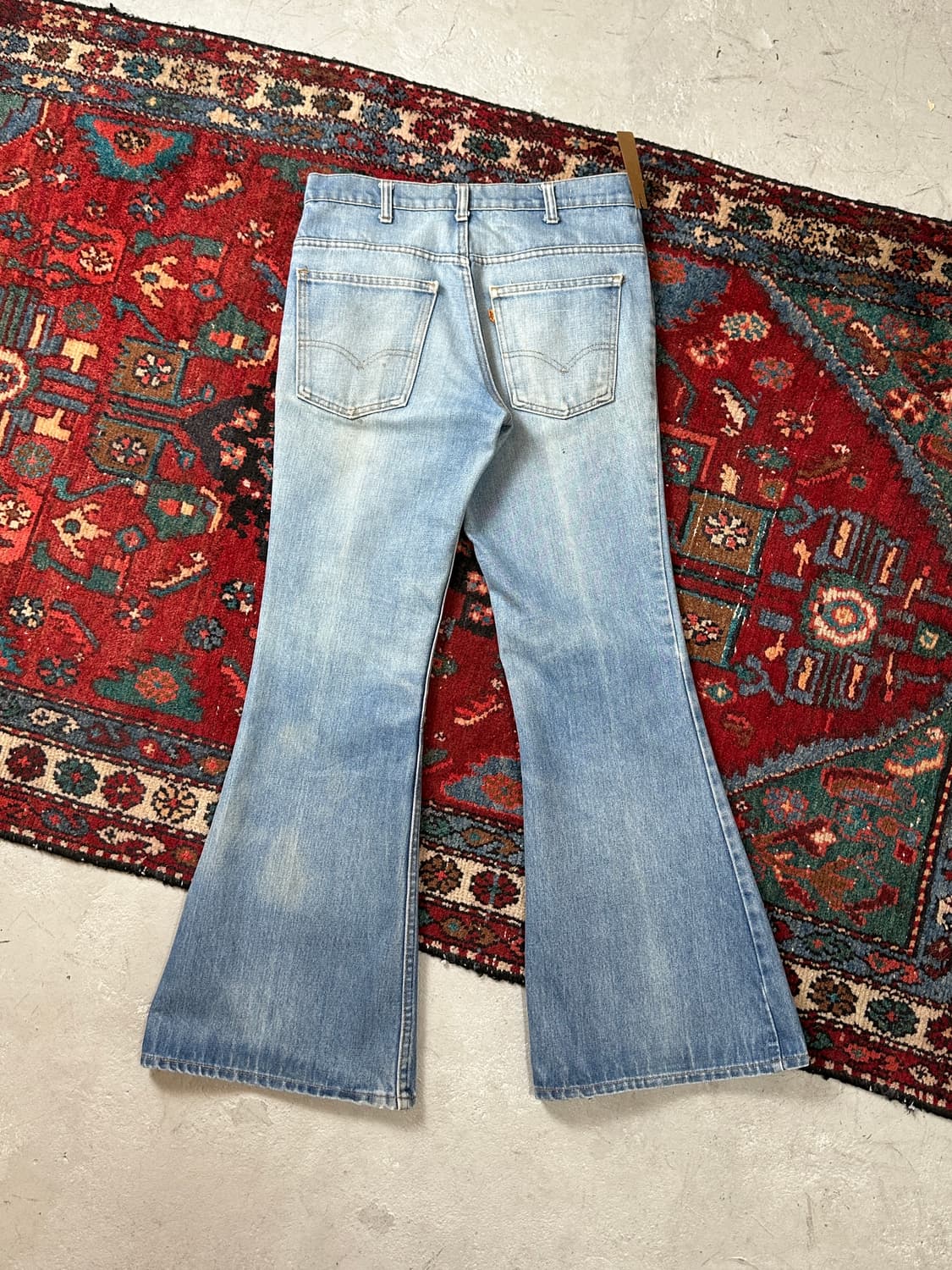 70's USA Made 빈티지 리바이스 684 벨바텀 부츠컷 데님 상품이미지4