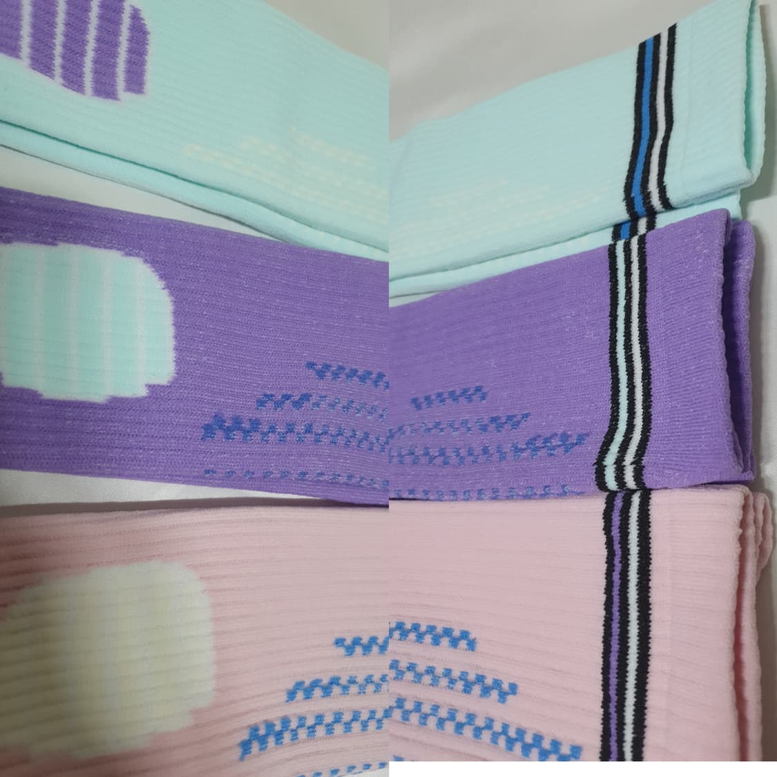 3컬레 가격~파스텔톤 요가 필라테스 러닝 줄넘기 니삭스 스타킹 긴 양말 상품이미지8