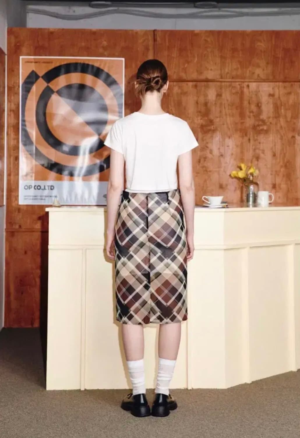 아수라 PREPPIE CHECK SKIRT 여자 아이들 미연 착용 상품이미지5