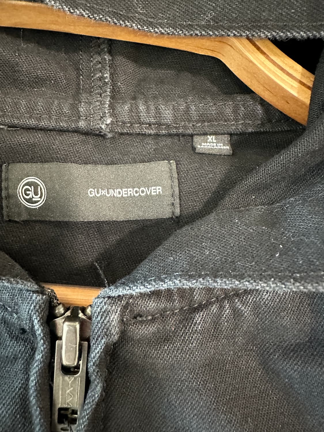 GU 지유 언더커버 데님 집업 파카 청자켓 블랙 XL 상품이미지3