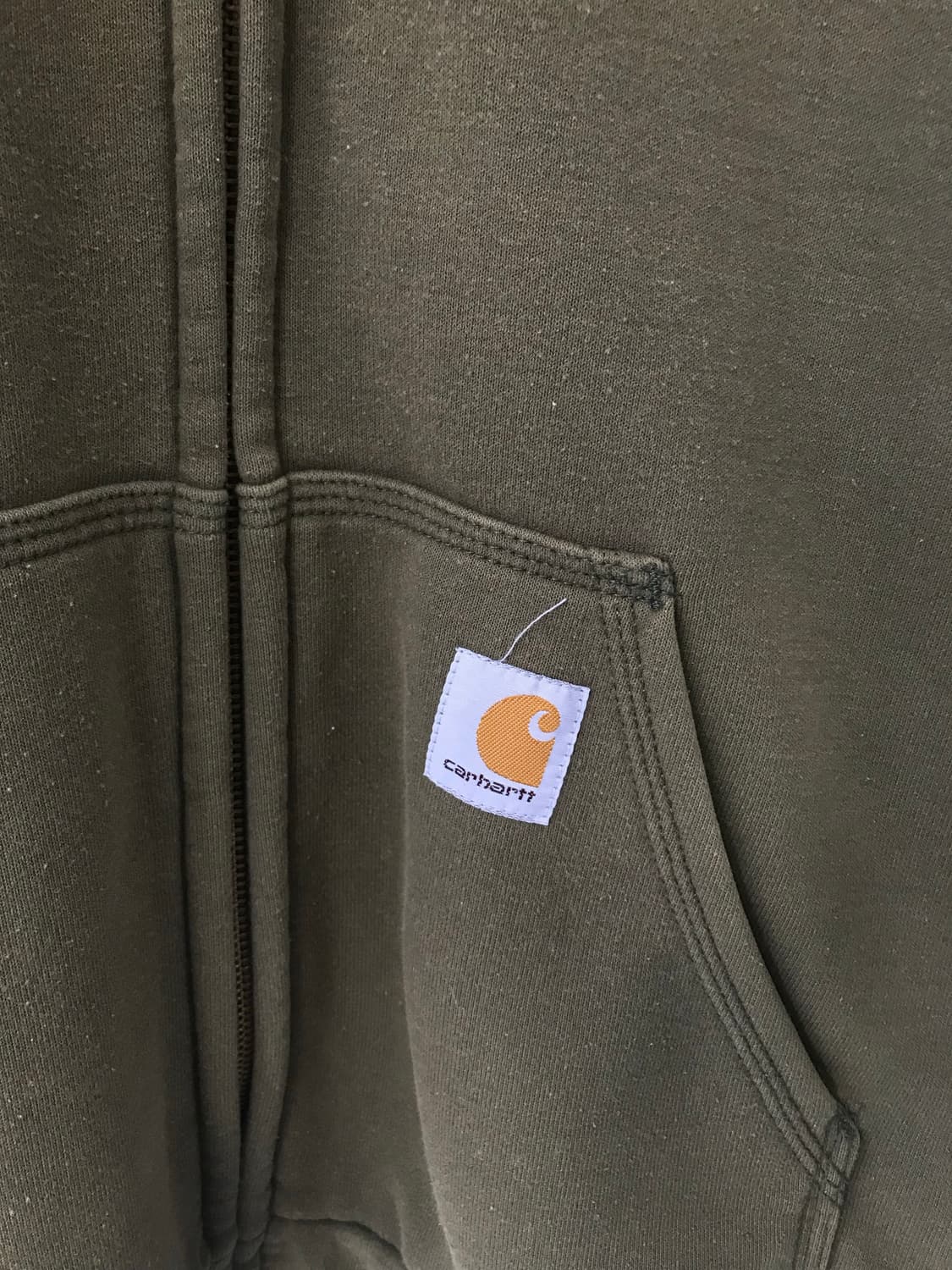 칼하트 자수로고 써멀 레인디펜더 된장 후드집업 상품이미지4