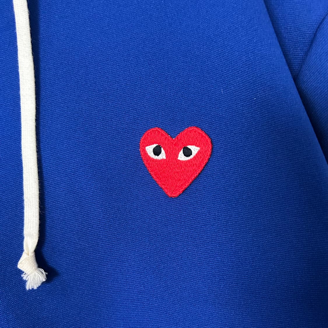  (S) 꼼데가르송 플레이라인 블루 후드집업 상품이미지3