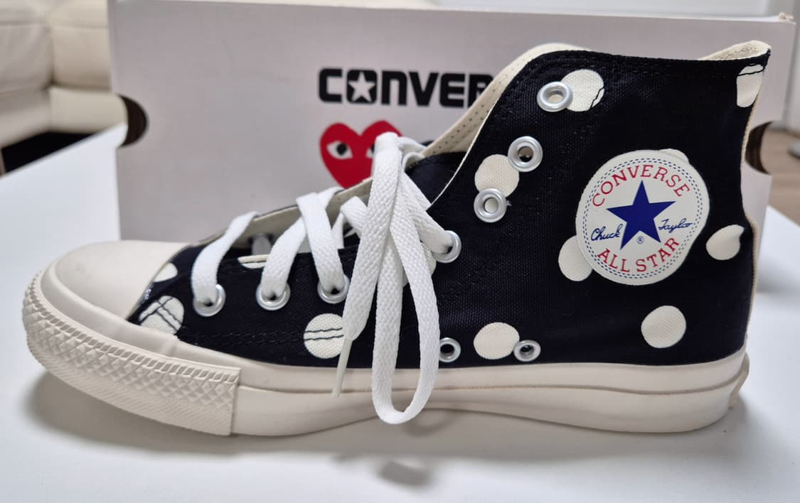 255>꼼데 컨버스 척70 하이 폴카닷 상품이미지5