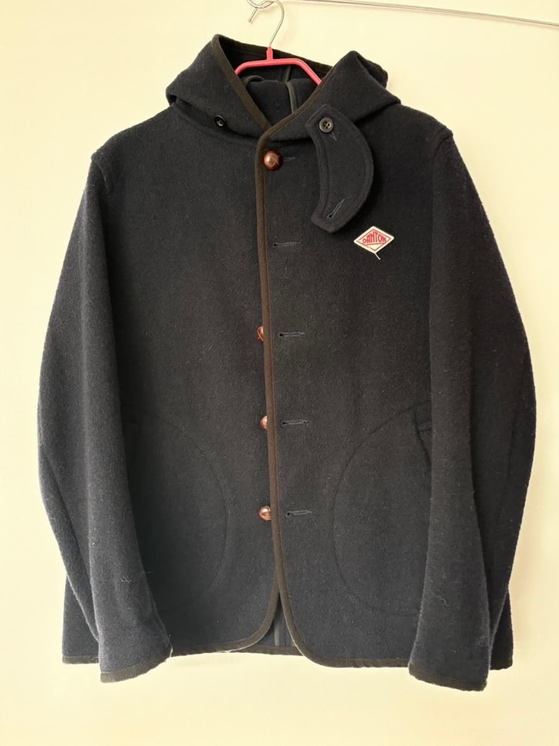 단톤 네이비 후드 울 코트 💙 상품이미지1