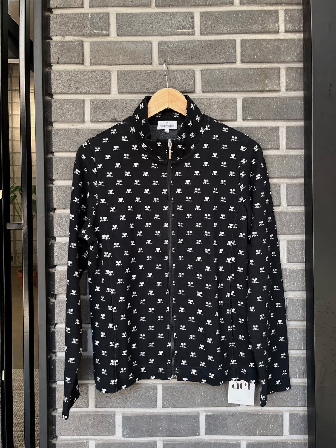00s COURREGES 꾸레쥬 로고 패턴 집업 상품이미지2