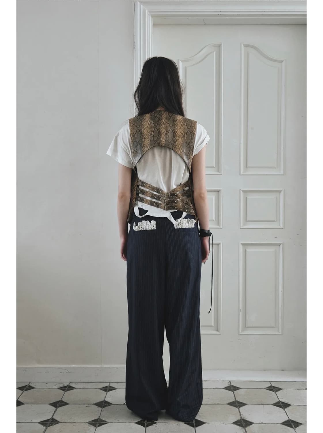 데어드 CONTRAST STRIPE HANDKERCHIEF TROUSER 상품이미지3