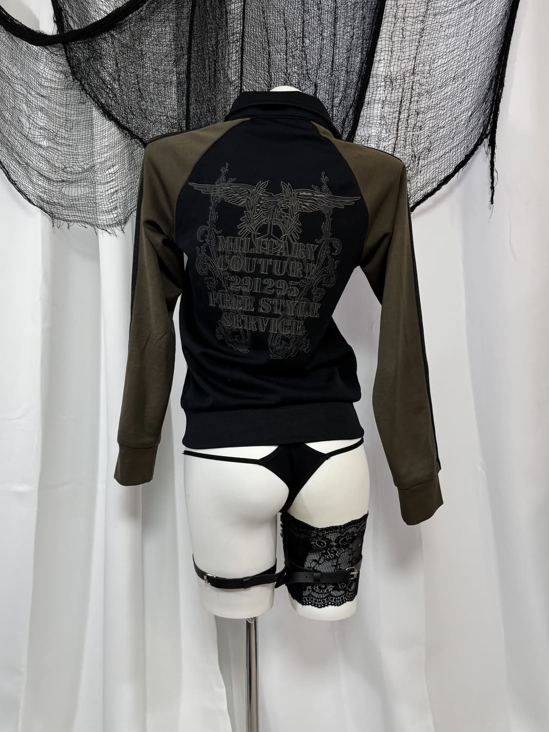 khaki printing zip up 상품이미지4