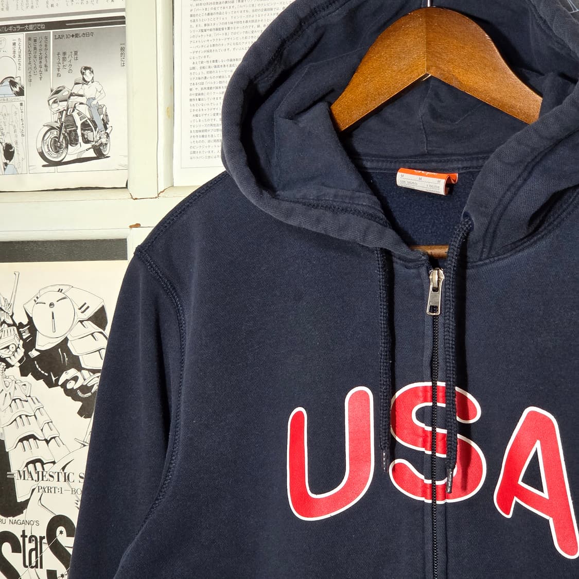 나이키 USA 빅프린팅 네이비 오버핏 후드집업 상품이미지3