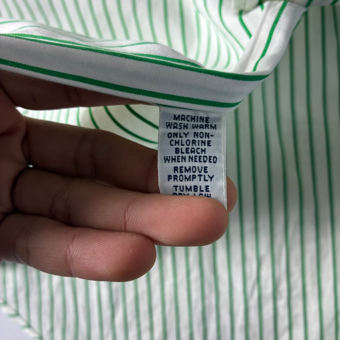 Polo  폴로 랄프로렌 90,s 자수 코튼 그린 스트라이프 셔츠   상품이미지5