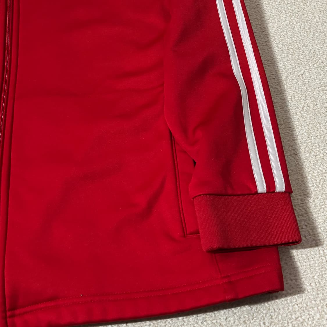 아디다스 태권도 레드 블랙포인트 기모 트랙탑 져 상품이미지4