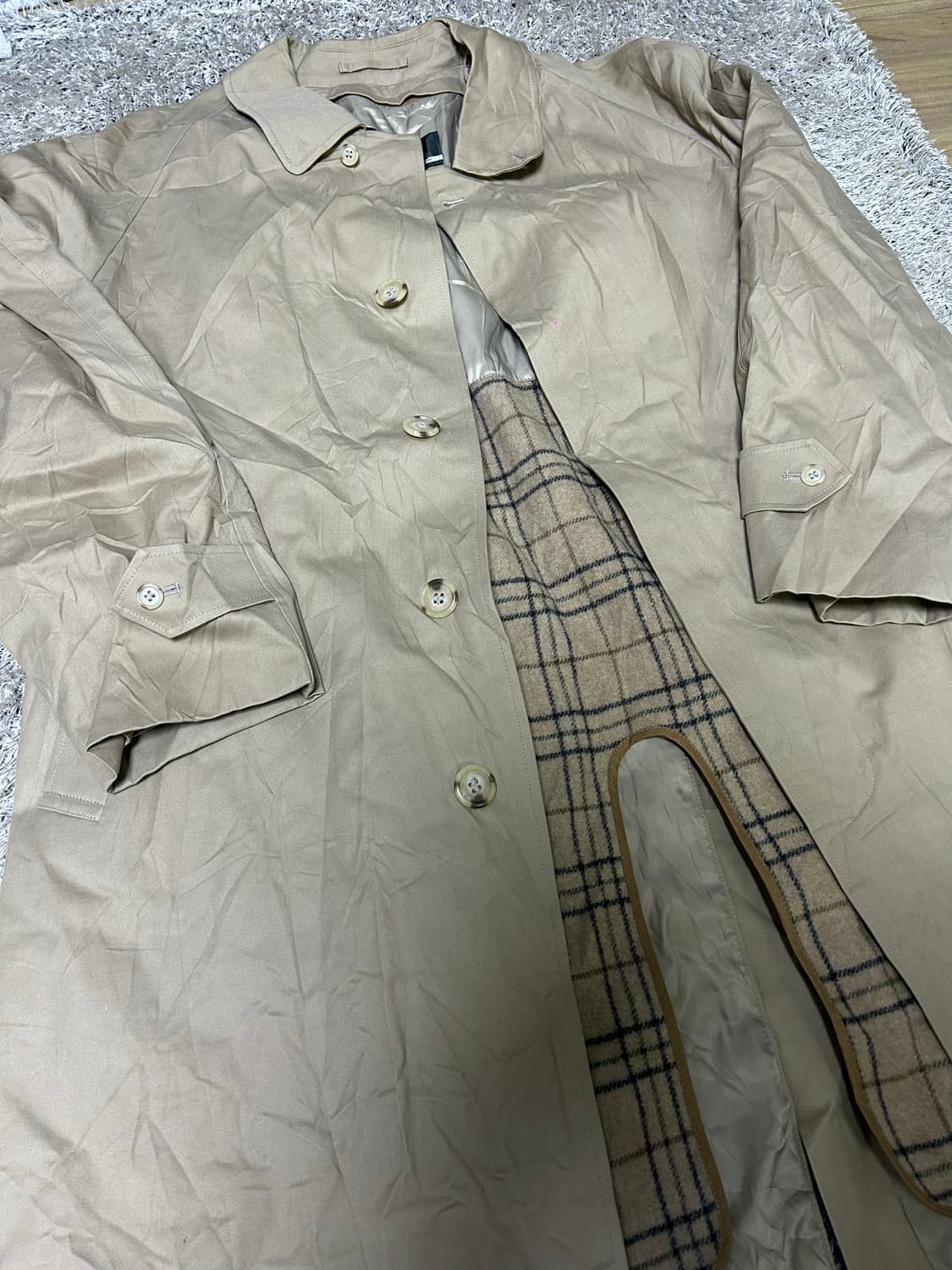 일제 타카큐 트랜치코트 울 내피포함 사이즈 100~ 105 상품이미지2