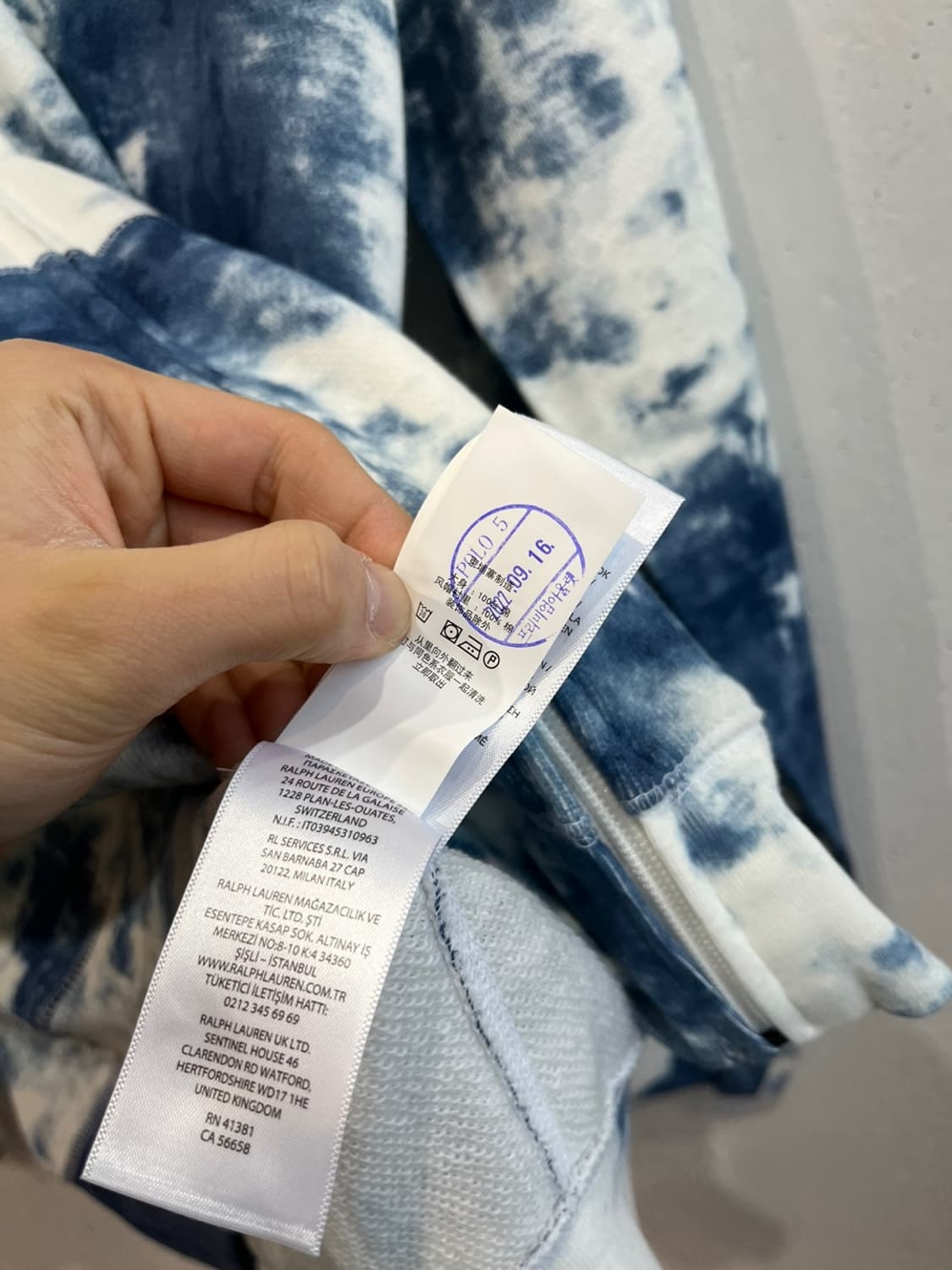 폴로랄프로렌 타이다이 후드집업 XL 상품이미지5